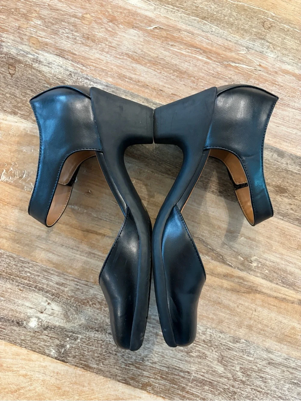 Easy Spirit Casity Mary Jane Pumps Black Size 8.5M Chunky Heel Comfort Strap